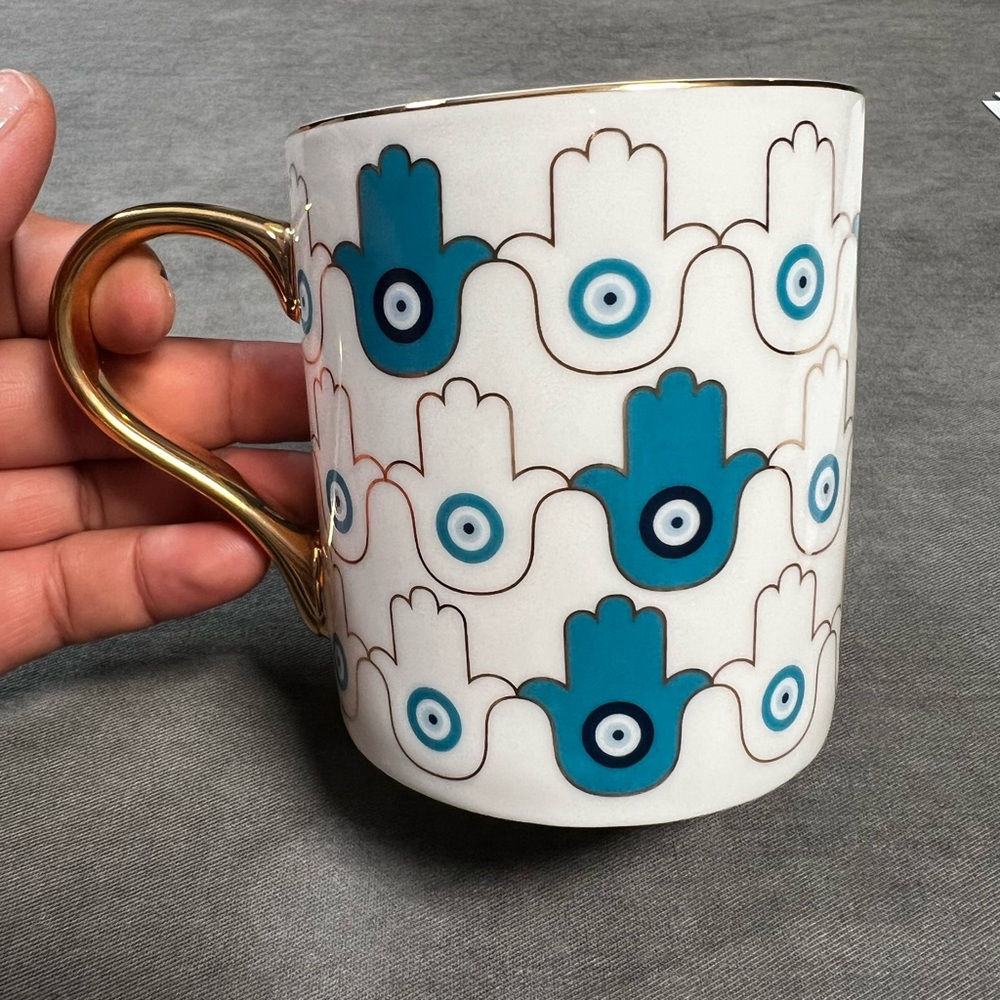 Mal De Ojo Blue and Gold Coffee Mug